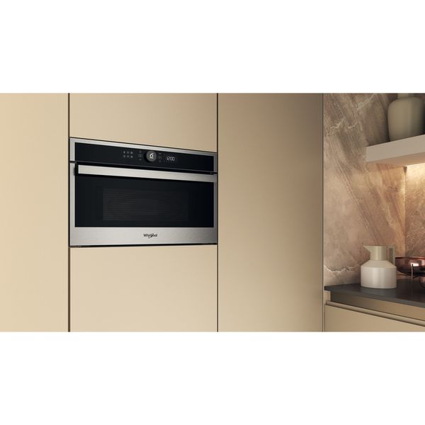 Whirlpool Mikrofalówka Do zabudowy WMD44MX Stal nierdzewna Elektroniczny 31 MW + Grill 1000 Lifestyle perspective