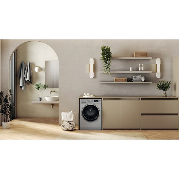 Whirlpool Pralkosuszarka Wolnostojące FFWDB 964489 SBSV EE Srebrny Ładowany od frontu Lifestyle frontal
