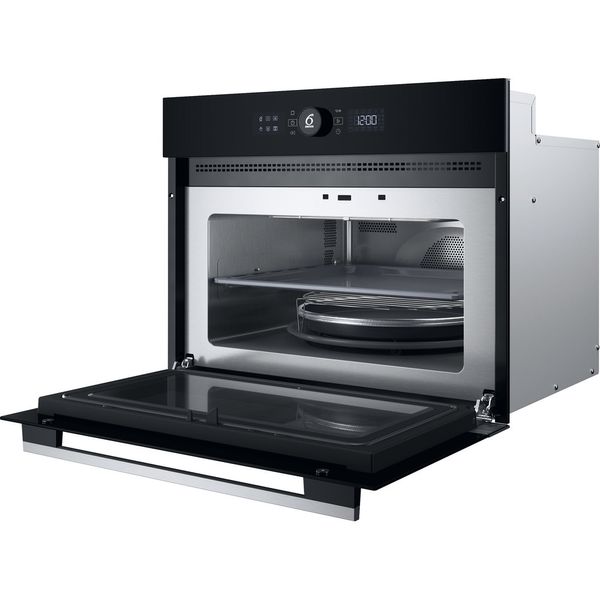 Whirlpool Mikrofalówka Do zabudowy WMW57DHMX Inox Elektroniczny 40 MW-Combi 900 Perspective open