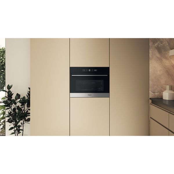 Whirlpool Mikrofalówka Do zabudowy WMW57DHMX Inox Elektroniczny 40 MW-Combi 900 Lifestyle frontal