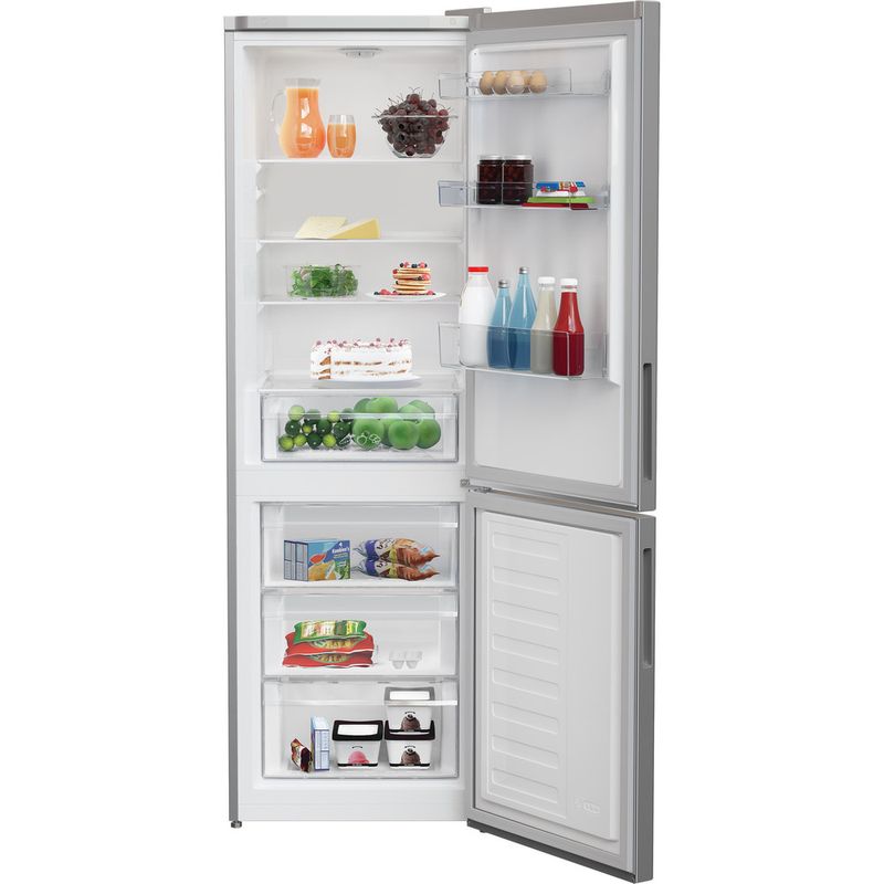 Indesit-Lodowka-z-zamrażarką-Wolnostojące-INKS-1361-S4E-Srebrny-Dwudrzwiow-y-a-Lifestyle-frontal-open