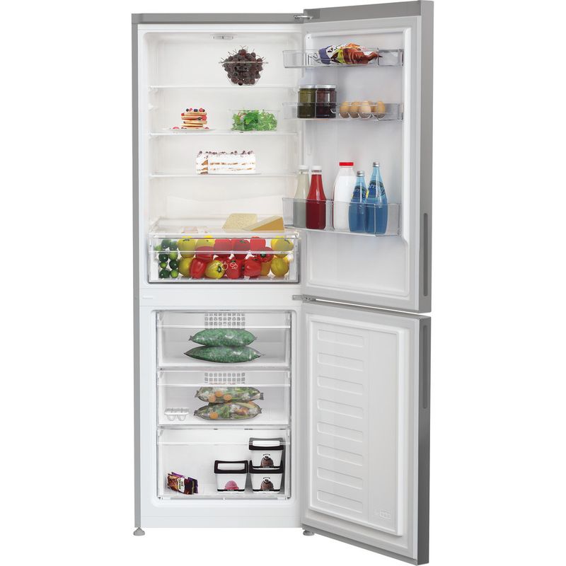 Indesit-Lodowka-z-zamrażarką-Wolnostojące-INKS-1341-S4E-Srebrny-Dwudrzwiow-y-a-Lifestyle-frontal-open