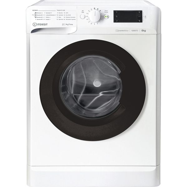 Indesit Pralka Wolnostojące MTWSE 61254 WB PL Biel Ładowany od frontu C Frontal