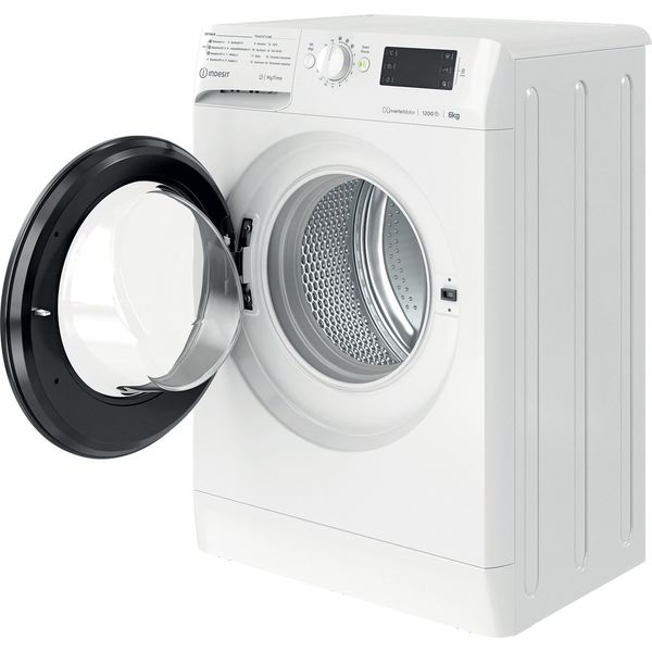Indesit Pralka Wolnostojące MTWSE 61254 WB PL Biel Ładowany od frontu C Perspective open