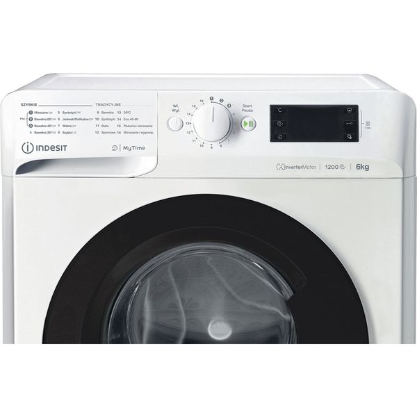 Indesit Pralka Wolnostojące MTWSE 61254 WB PL Biel Ładowany od frontu C Control panel