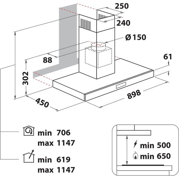 Whirlpool-Okap-Do-zabudowy-AKR-559-3-IX-Inox-Kominowy-Mechaniczny-Technical-drawing