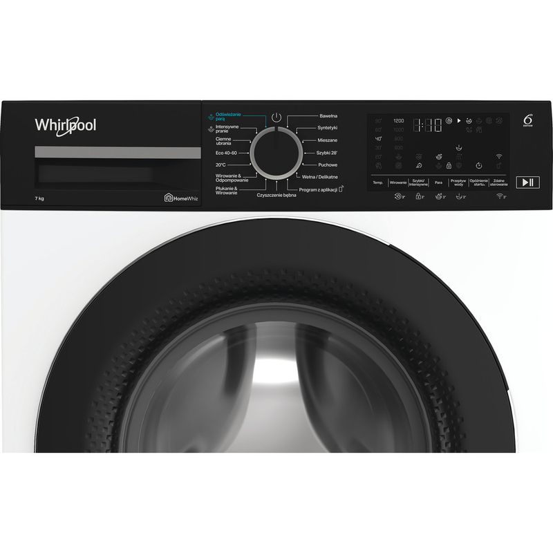 Whirlpool Pralka Wolnostojące WAM 762 WBB PL Biel Ładowany od frontu A Control panel