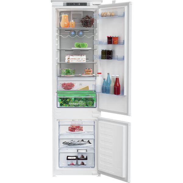 Beko Chłodziarko-zamrażarka Do zabudowy BCNA306E4SN Zinc Metal Dwudrzwiow(y)a Lifestyle frontal open