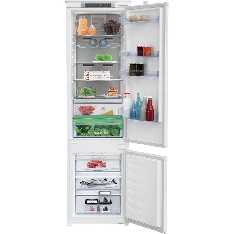 Beko Chłodziarko-zamrażarka Do zabudowy BCNA306E4SN Zinc Metal Dwudrzwiow(y)a Lifestyle frontal open