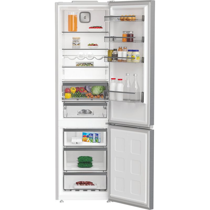 Whirlpool Lodówka z zamrażarką Wolnostojące WHK 26402 XP4E New Silver – ARC 1035 Dwudrzwiow(y)a Lifestyle frontal open