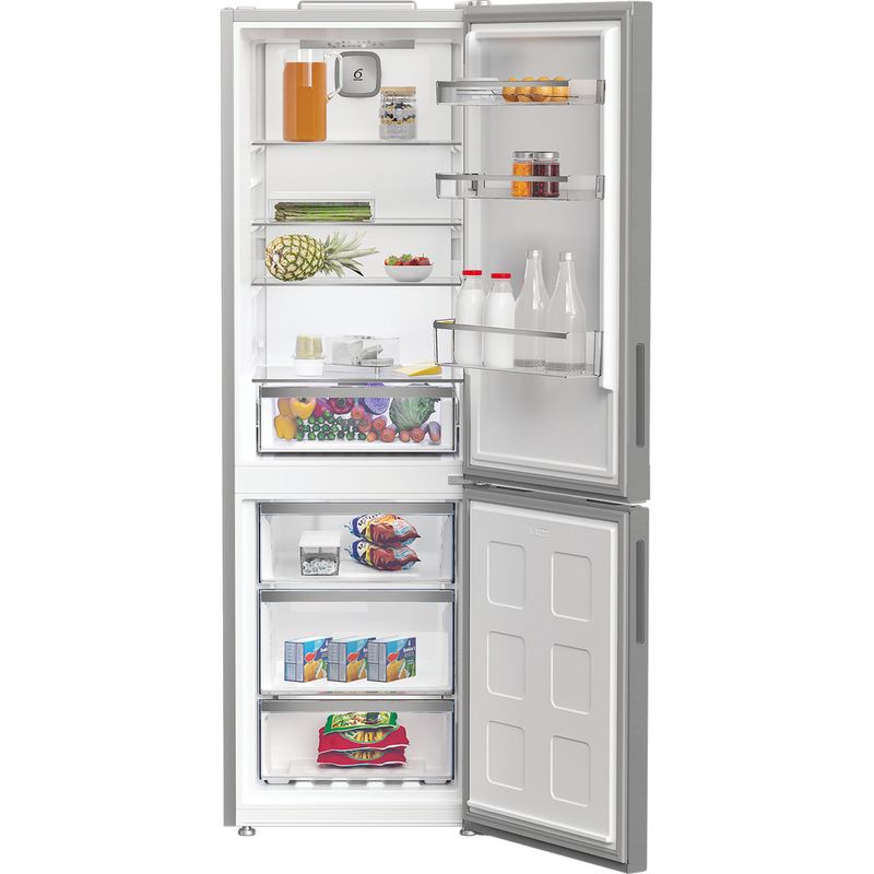 Whirlpool Lodówka z zamrażarką Wolnostojące WPC 83I XP New Silver – ARC 1035 Dwudrzwiow(y)a Lifestyle frontal open