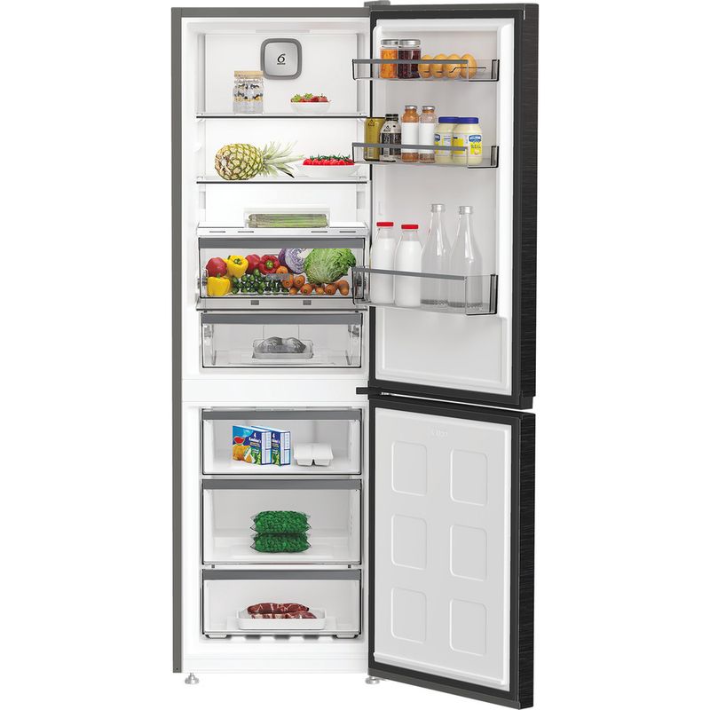 Whirlpool Lodówka z zamrażarką Wolnostojące WHK 26363 XBR5E ARC 764 Manhattan Gray Dwudrzwiow(y)a Lifestyle frontal open