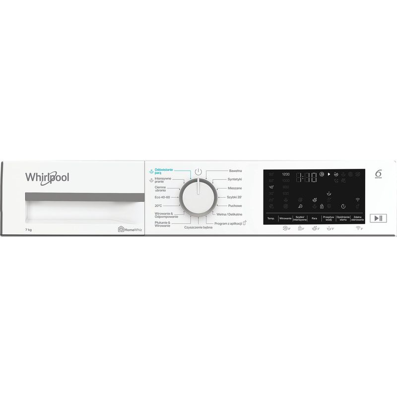Whirlpool Pralka Wolnostojące WAM 762W PL Biel Ładowany od frontu A Program