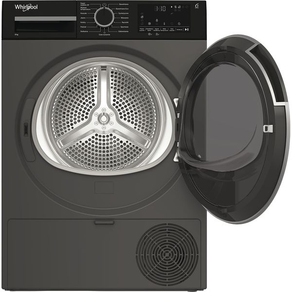 Whirlpool Suszarka MX WSD 83M GBS PL Manhattan Gray Frontal open