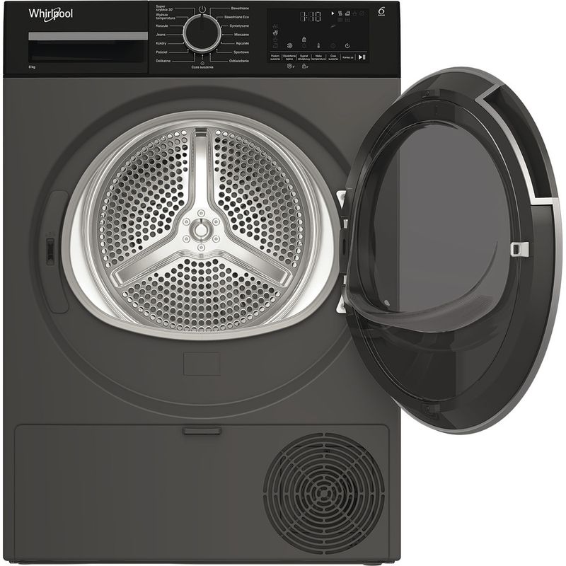 Whirlpool Suszarka MX WSD 83M GBS PL Manhattan Gray Frontal open
