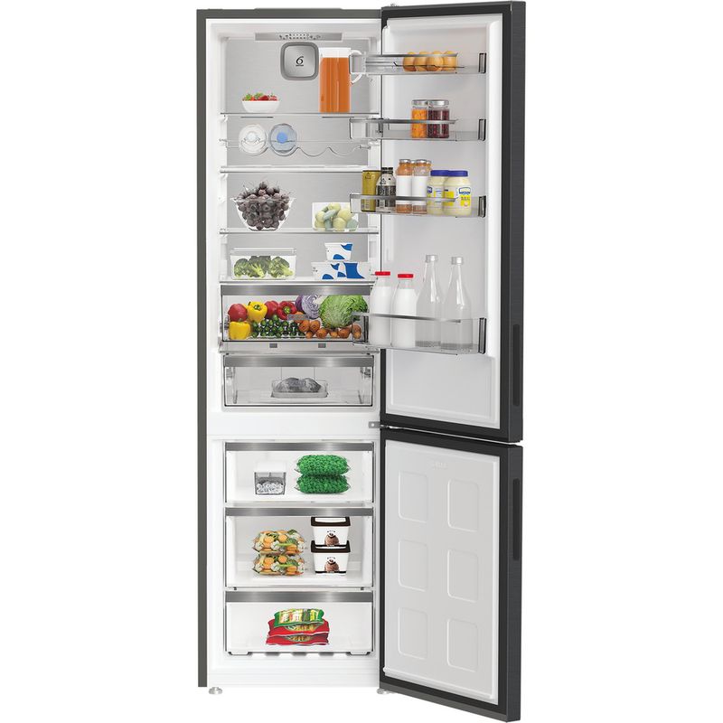 Whirlpool Lodówka z zamrażarką Wolnostojące WPC 95I XBR ARC 764 Manhattan Gray Dwudrzwiow(y)a Lifestyle frontal open