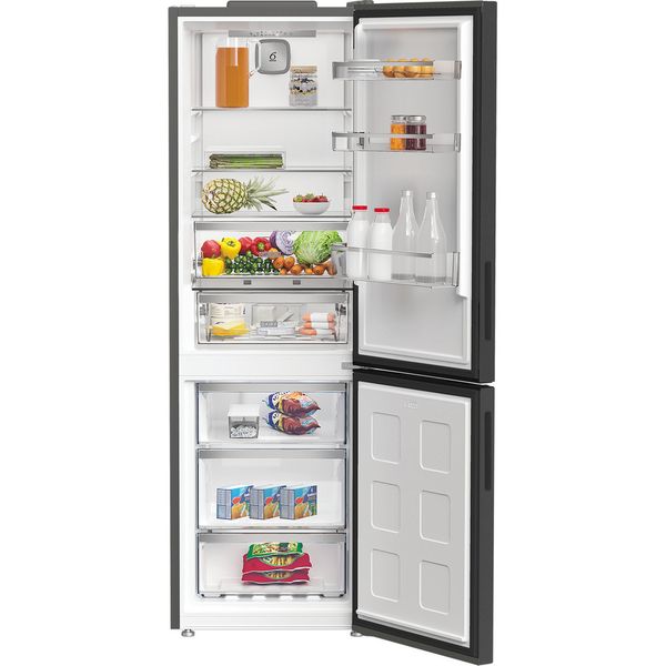 Whirlpool Lodówka z zamrażarką Wolnostojące WPC 83I XBR ARC 764 Manhattan Gray Dwudrzwiow(y)a Lifestyle frontal open