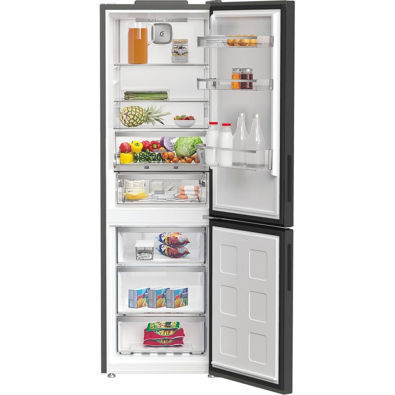 Whirlpool Lodówka z zamrażarką Wolnostojące WPC 83I XBR ARC 764 Manhattan Gray Dwudrzwiow(y)a Lifestyle frontal open
