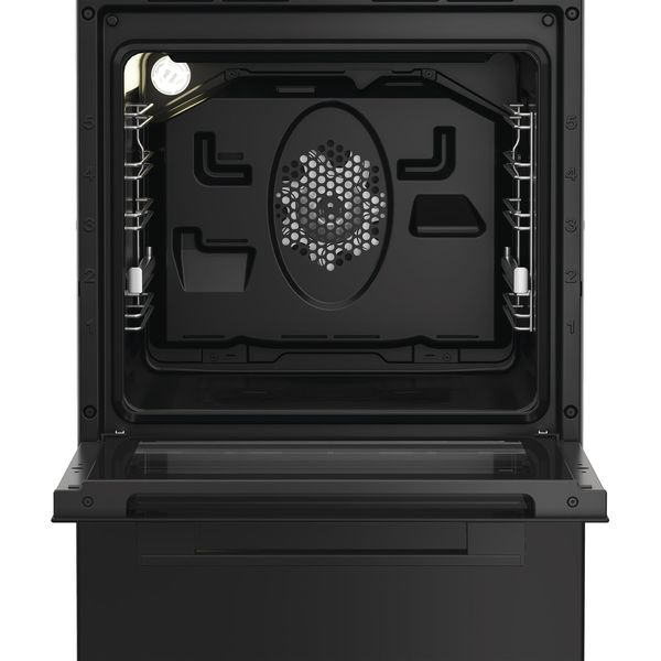 Whirlpool Kuchenka W5G8LMSWTB Czarny Gazowy Frontal open