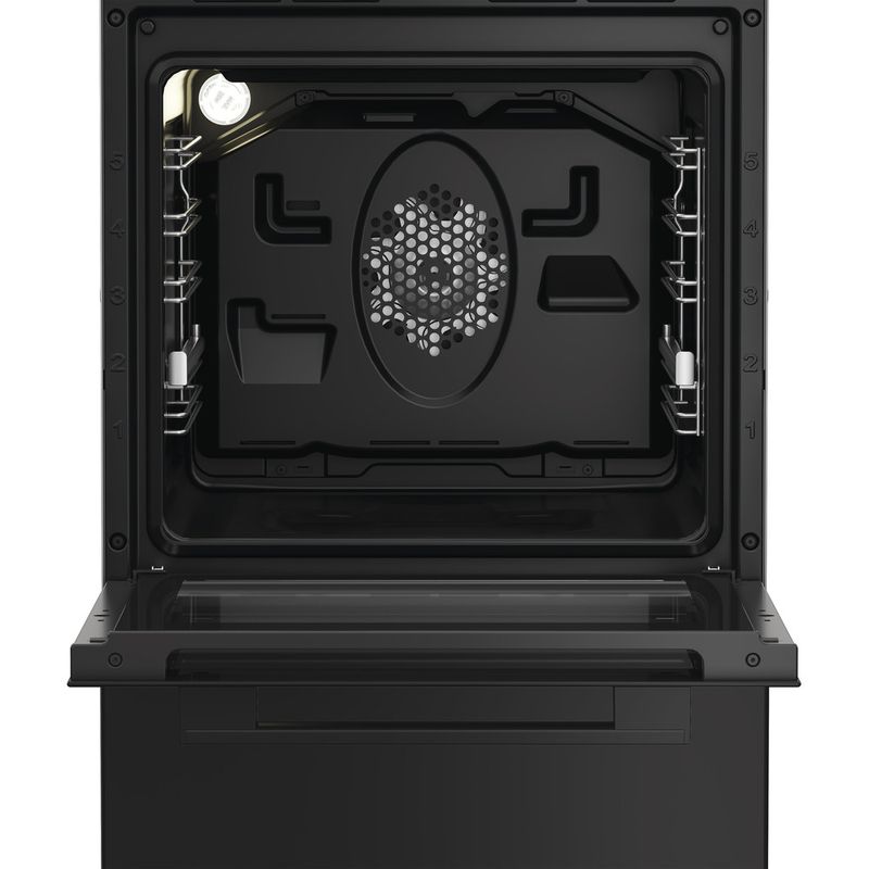 Whirlpool Kuchenka W5G8LMSWTB Czarny Gazowy Frontal open