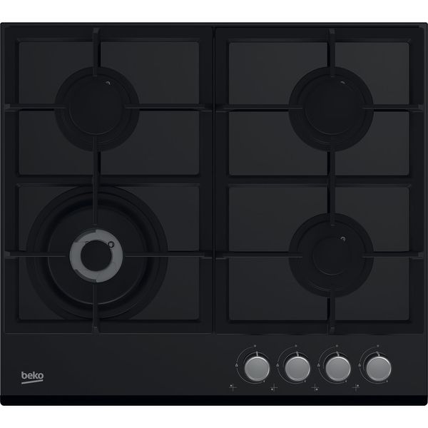 Beko Płyta grzejna HILW 64235 S Czarny Gazowa Frontal