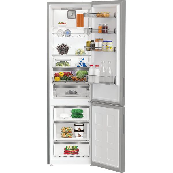 Whirlpool Lodówka z zamrażarką Wolnostojące WPC 94I XP New Silver – ARC 1035 Dwudrzwiow(y)a Lifestyle frontal open