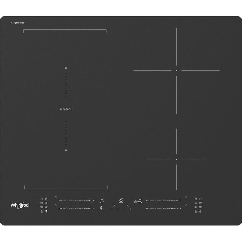 Whirlpool-Płyta-grzewcza-WF-S7560NE-BM-Czarny-Induction-vitroceramic-Frontal-top-down