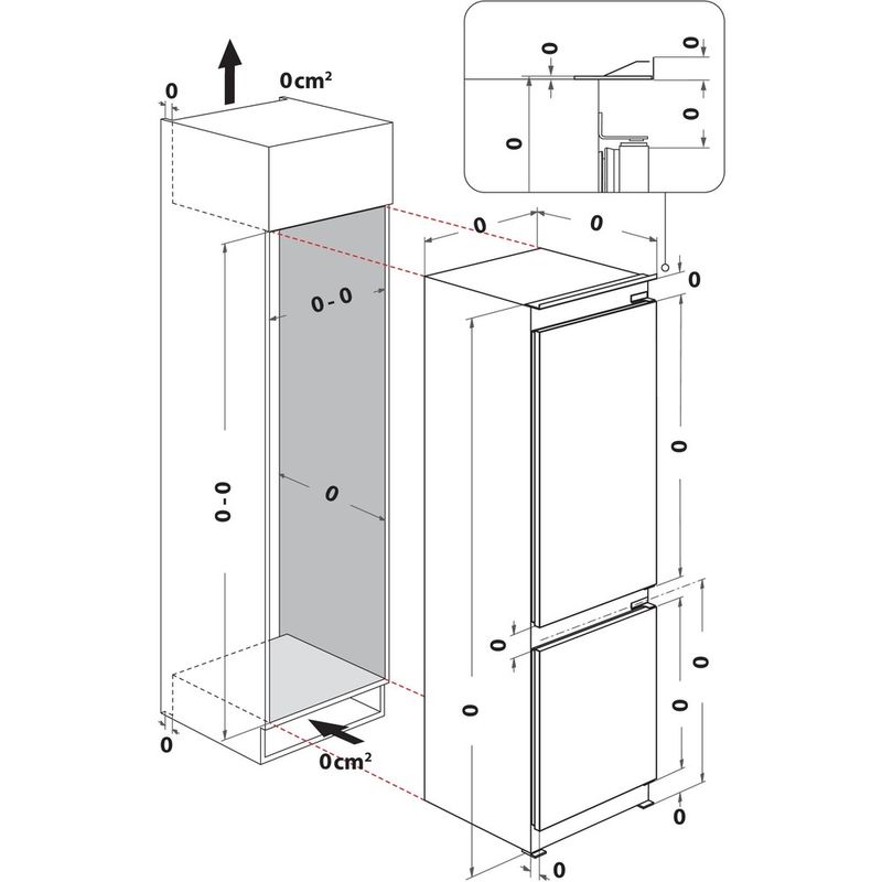 Whirlpool-Lodowka-z-zamrażarką-Do-zabudowy-WHK2-5294-B6E1-White---ARC-P1-Dwudrzwiow-y-a-Technical-drawing