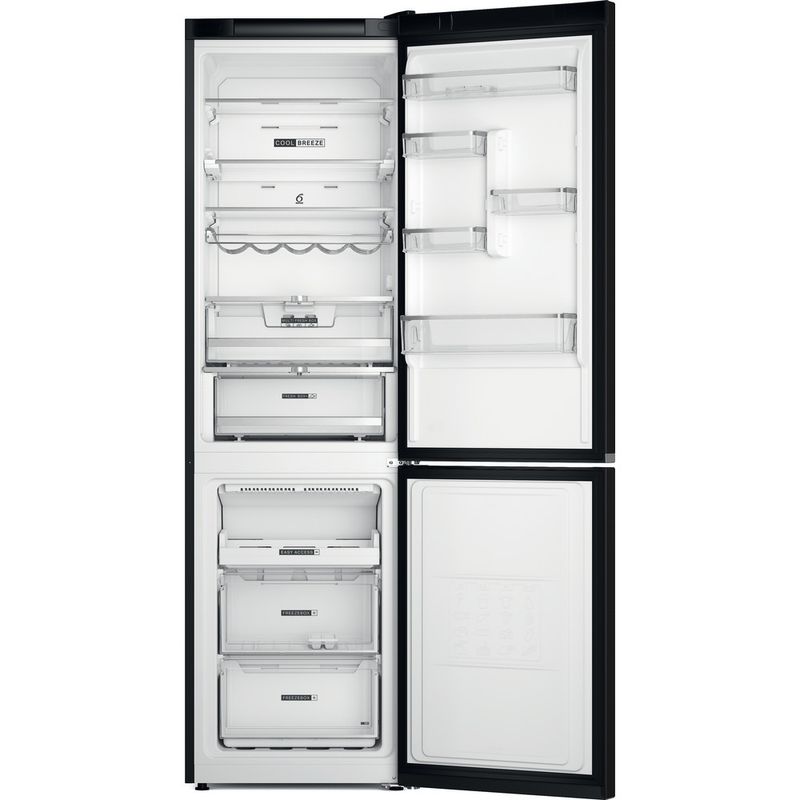 Whirlpool Lodówka z zamrażarką Wolnostojące W7X 94T KS Czarny/inox Dwudrzwiow(y)a Perspective open