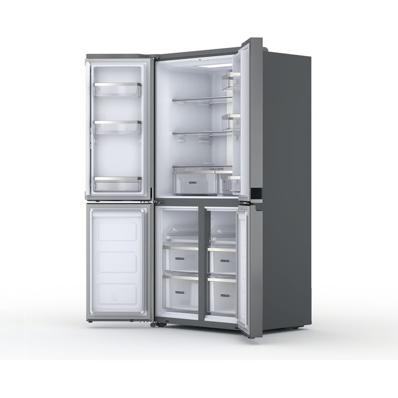 Whirlpool Side-by-Side Wolnostojące WQ9 B2L EF Inox Look Perspective open