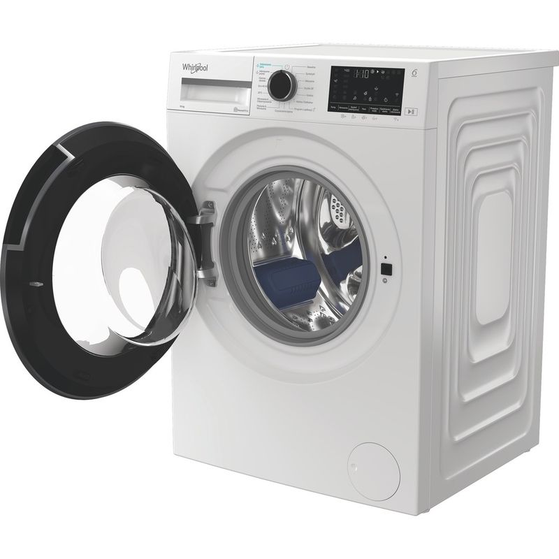 Whirlpool-Pralka-Wolnostojące-WAM-09WB-PL-Biel-Ładowany-od-frontu-A-Perspective-open