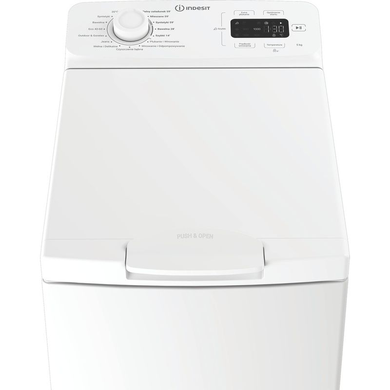 Indesit-Pralka-Wolnostojące-TI512EMTPL-Biel-Ładowana-od-gory-B-Control-panel