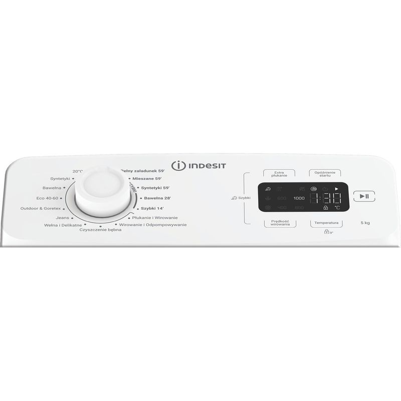 Indesit-Pralka-Wolnostojące-TI512EMTPL-Biel-Ładowana-od-gory-B-Program