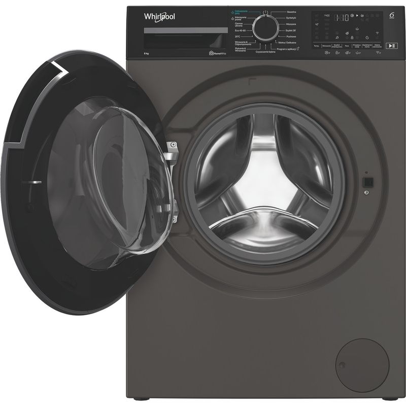 Whirlpool-Pralka-Wolnostojące-WAM-864GKBC-PL-Szary-Manhattan-Ładowany-od-frontu-A-Frontal-open