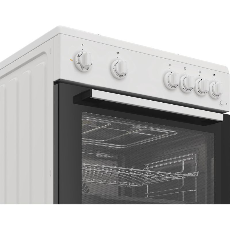 Indesit-Kuchenka-I6G5KCW-Biel-Gazowy-Control-panel