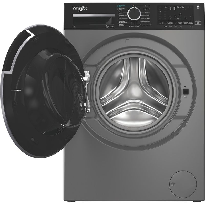 Whirlpool-Pralka-Wolnostojące-WAM-874SKBC-PL-Gray-Ładowany-od-frontu-A-Frontal-open