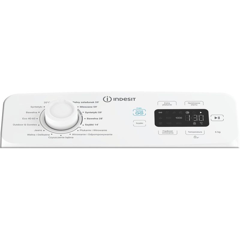 Indesit-Pralka-Wolnostojące-TI612EPGPL-Biel-Ładowana-od-gory-B-Program